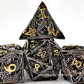 Pure Copper Hollowed Metal Dice Featured with 3D Dragon